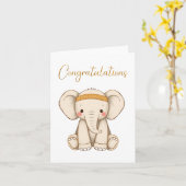 おめでとうベビーカード カード (黄色い花)