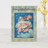 おめでとうベビーカード カード (黄色い花)