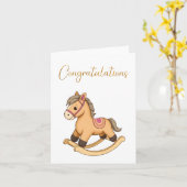 おめでとうベビーカード カード (黄色い花)