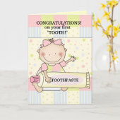 おめでとうベビースタンプ カード (黄色い花)