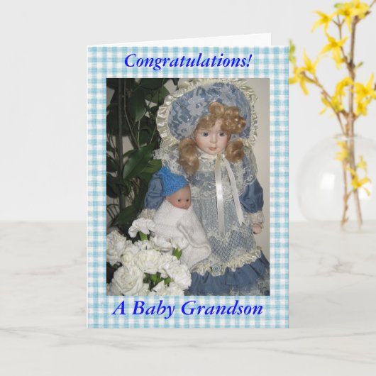 おめでとうベビー孫 カード (黄色い花)