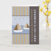 おめでとうベビー カード (黄色い花)