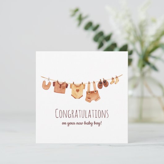 おめでとうボホベビーウェア カード (スタンド正面)