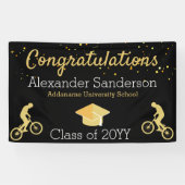 おめでとうマウンテンバイクもしくは自転車に乗る人卒業 横断幕 (横)