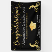 おめでとうマウンテンバイクもしくは自転車に乗る人卒業 横断幕 (縦)