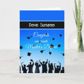 おめでとうマスターディグリー卒業 カード (正面)