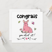 おめでとうマンガのブルドッグフランスのグラード カード (正面/裏面インサイチュ)