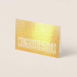 おめでとうミニマルエレガントタイポグラフィ 箔カード