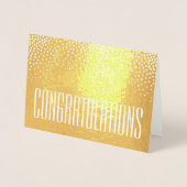 おめでとうミニマルエレガントタイポグラフィ 箔カード (正面)