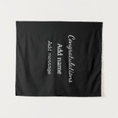 おめでとうメッセージシンプル卒業 タペストリー (正面(横))