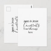 おめでとうメッセージ 結婚 新婚カップル ポストカード (正面/裏面)