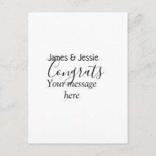 おめでとうメッセージ 結婚 新婚カップル ポストカード