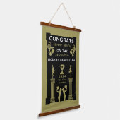 おめでとうモダンを踊る 吊り下げ型タペストリー (傾斜あり)