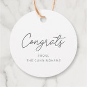 おめでとうモダンエレガントシンプルシックファミリー名 フェイバータグ (裏面)