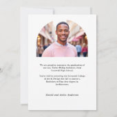 おめでとうモダングラッドアーチ2写真卒業 案内状 (裏面)