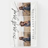 おめでとうモダングラッドスクリプト3フォトコラージュ 横断幕 (縦)