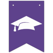 おめでとうモダンズグラッドパープル卒業 バンティングフラッグ (第1の旗)