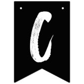 おめでとうモダンズグラッド白黒の卒業 バンティングフラッグ (第2の旗)