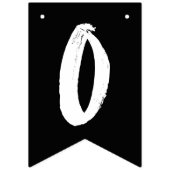 おめでとうモダンズグラッド白黒の卒業 バンティングフラッグ (第3の旗)