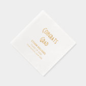 「おめでとうモダンズグラード」、卒業 箔ナプキン (右)