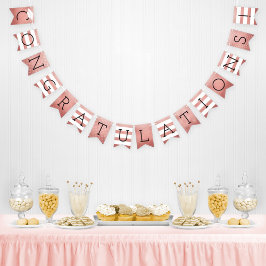 おめでとうモダンバラ金ゴールド バンティングフラッグ