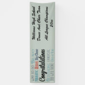 おめでとうモダンパーソナライズされたタイポグラフィ 横断幕 (縦)