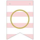 おめでとうモダンピンク金ゴールド卒業パーティー バンティングフラッグ (第2の旗)