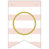 おめでとうモダンピンク金ゴールド卒業パーティー バンティングフラッグ (第2の旗)