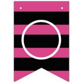 おめでとうモダンホットピンク卒業式パーティー バンティングフラッグ (第2の旗)