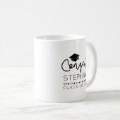 おめでとうモダン卒業式キャップコーヒー コーヒーマグカップ (正面右)