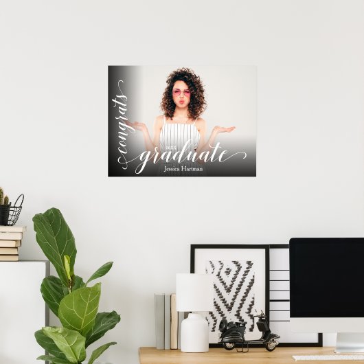 おめでとうモダン大学院写真 ポスター (ホームオフィス)