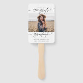 おめでとうモダン大学院卒業スクリプト写真 ハンドファン (裏面)