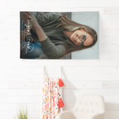 おめでとうモダン大学院卒業写真スクリプト 横断幕 (インサイチュ)