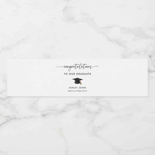 おめでとうモダン大学院卒業生会 ペットボトルラベル (シングルラベル)