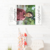 おめでとうモダン退職スクリプトの写真 横断幕 (インサイチュ)