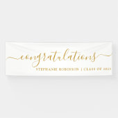 おめでとうモダン金ゴールドカスタム卒業 横断幕 (横)