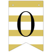 おめでとうモダン金ゴールドブラック卒業パーティー バンティングフラッグ (第2の旗)