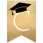 おめでとうモダン金ゴールド卒業党 バンティングフラッグ (第1の旗)