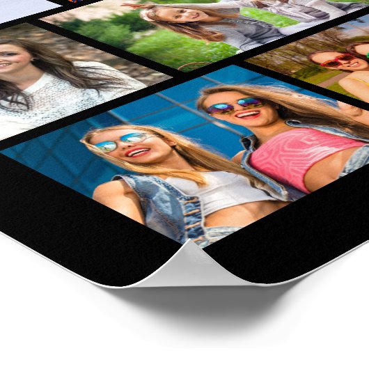 おめでとうモダン院卒業52写真コラージュ ポスター (角)