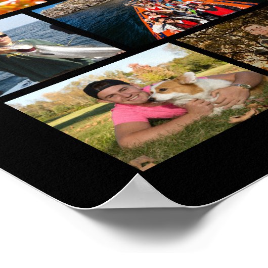 おめでとうモダン院卒業59写真コラージュ ポスター (角)