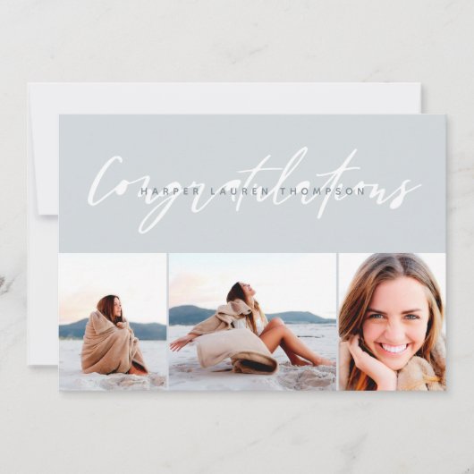 おめでとうモダン 招待状 (正面)