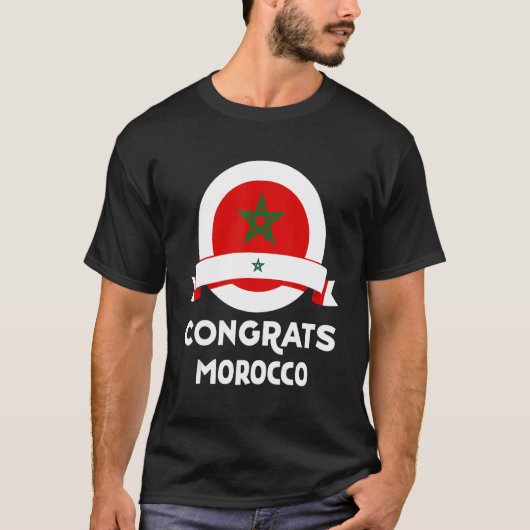 おめでとうモロッコ Tシャツ (正面)
