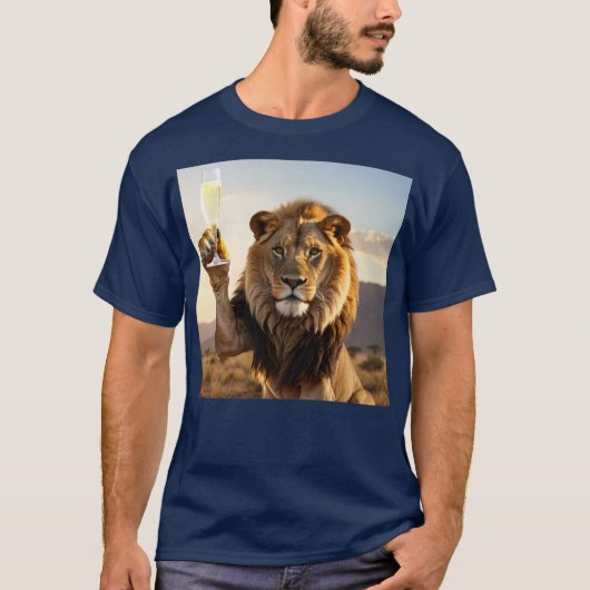 おめでとうライオン Tシャツ (正面)
