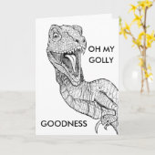 おめでとうラプター カード (黄色い花)