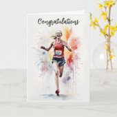 おめでとうランニングカード カード (黄色い花)