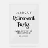 おめでとうリタイアパーティーウェルカムアクリルサイン アクリルサイン (正面)