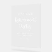 おめでとうリタイアパーティーウェルカムアクリルサイン アクリルサイン (傾斜)