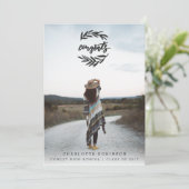 おめでとうリースポートレート – 白黒 招待状 (スタンド正面)