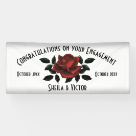 おめでとうレッドローズ婚約 横断幕