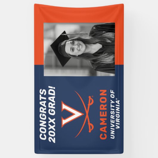 おめでとうヴァージニアカヴァリエグラッド-フォト 横断幕 (縦)